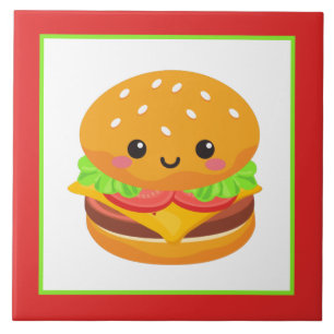 Cute cheeseburger home business crafting tile