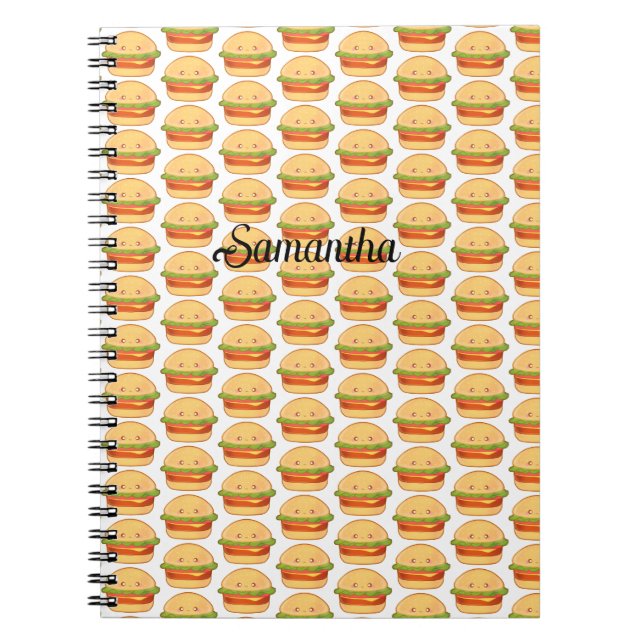 Cute Cheeseburger Notebook (Front)