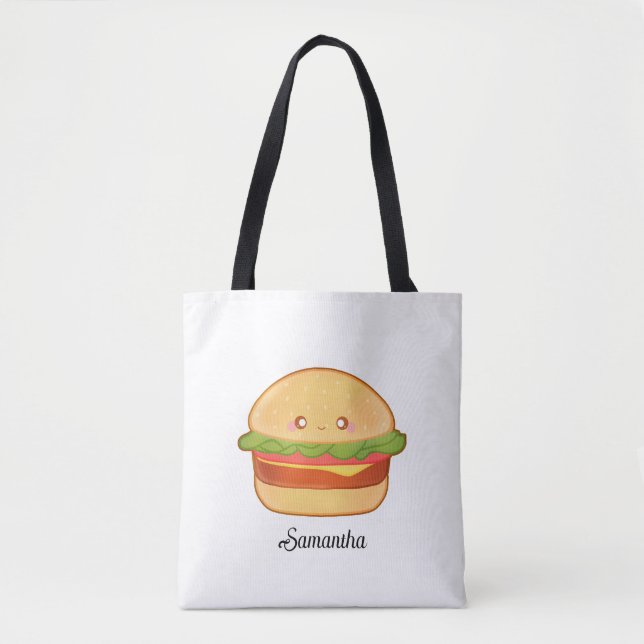 Cute Cheeseburger Tote Bag (Front)