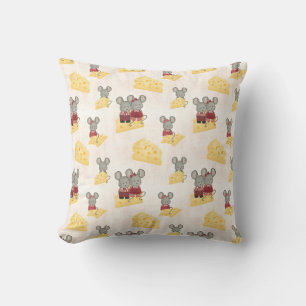 Cute Cheesy Mouse Family Cushion
