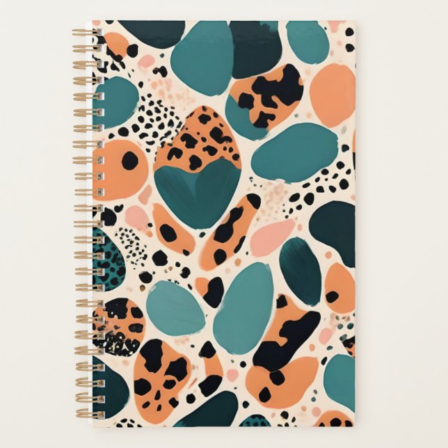 Cute Cheetah Animal Print Planner (Front)