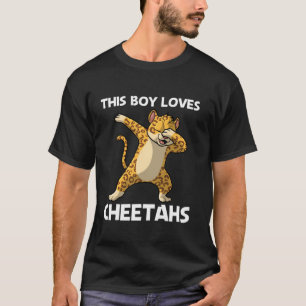 Cute Cheetah Design For Boys Kids Cat Animal Cheet T-Shirt