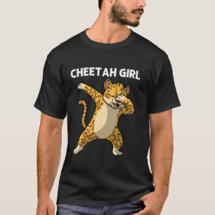Cute Cheetah Design For Girls Kids Cat Animal Chee T-Shirt