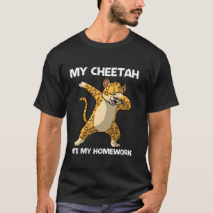 Cute Cheetah Design For Kids Boys Cat Animal Cheet T-Shirt