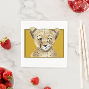 Cute Cheetah Napkins – Safari Animal Party 