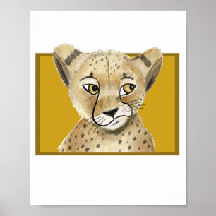 Cute cheetah  poster