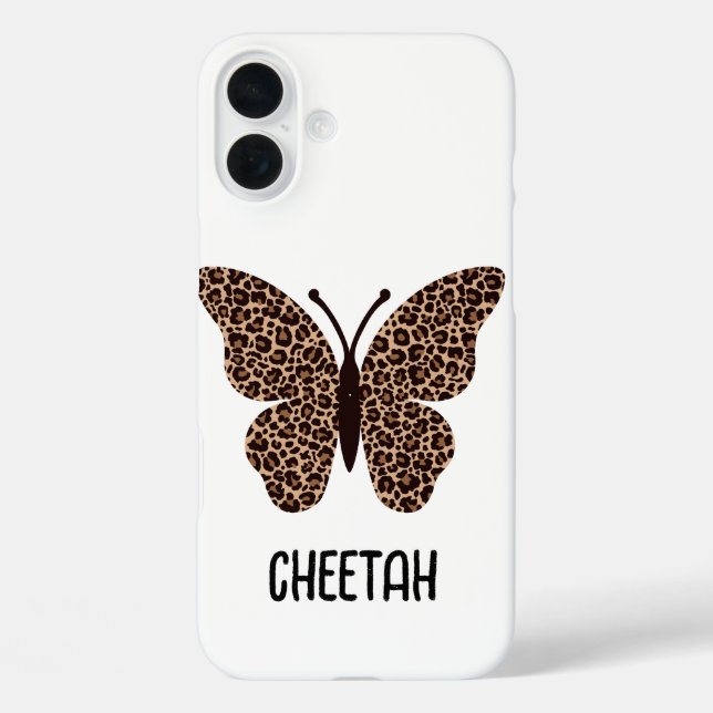 cute cheetah print butterfly  Case-Mate iPhone case (Back)