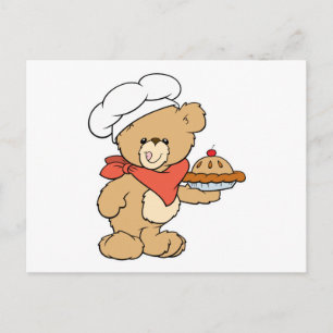 Cute Chef Baker Bear Postcard