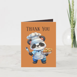 cute Chef Cook Panda thank you add text