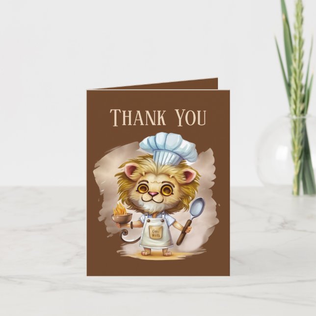 Cute Chef Cook thank you add text (Front)