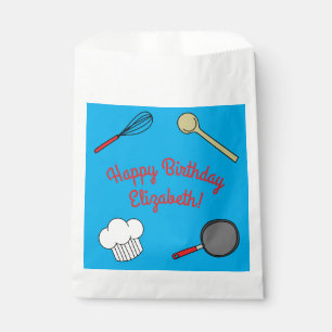 Cute Chef Cooking Kids 1st Birthday Party Favour Bags