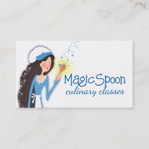cute chef fairy cooking baking business cards