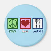 Cute Chef Peace Love Cooking Utensils