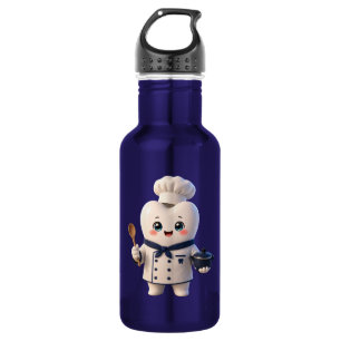 Cute Chef Tooth Character Funny Dentist Gift Water 532 Ml Water Bottle