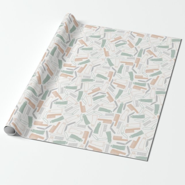 cute chef's knives pattern wrapping paper (Unrolled)