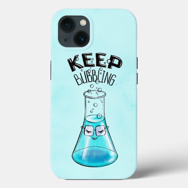 Cute Chemistry Funny Nerdy Lab Character Case-Mate iPhone Case (Back)