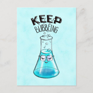 Cute Chemistry Funny Nerdy Lab Character Postcard