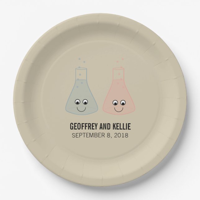 Cute Chemistry Paper Plates (Front)