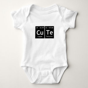 CuTe Chemistry Periodic Table Words Element Symbol Baby Bodysuit