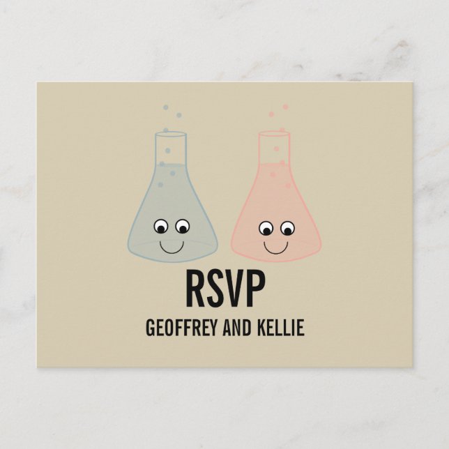 Cute Chemistry RSVP Postcard (Front)