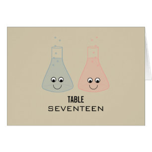 Cute Chemistry Table Number Card