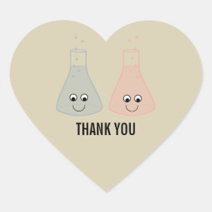 Cute Chemistry Thank You Stickers
