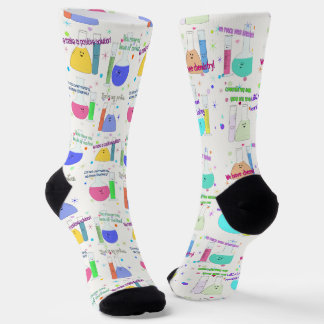 Cute Chemistry Themed Crew Socks