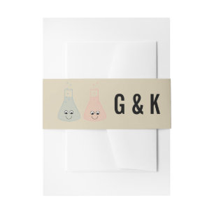 Cute Chemistry Wedding Belly Bands Invitation Belly Band
