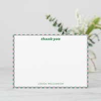 Cute Chequerboard Pink Green 21st Birthday Party