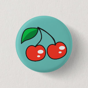 Cute Cherries Badge Pin Button