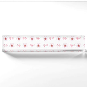 Cute Cherry Blossom Ribbon Design Nameplate