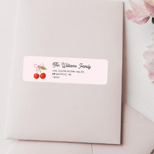Cute Cherry Bow Coquette return address