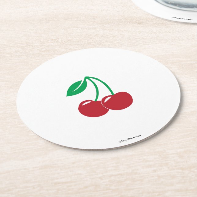 Cute Cherry Coasters (Angled)