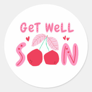 Cute Cherry Get Well Soon Sticker