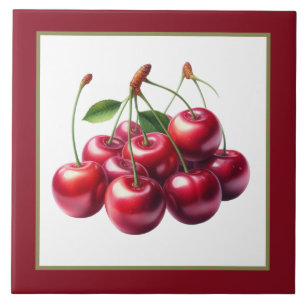 Cute cherry lovers kitchen  tile