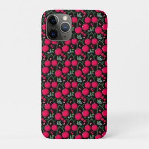 Cute Cherry Pattern Aesthetic Red Cherry Seamles iPhone 11 Pro Case