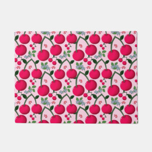 Cute Cherry  Pattern, Glossy Kawaii Fruit Doormat