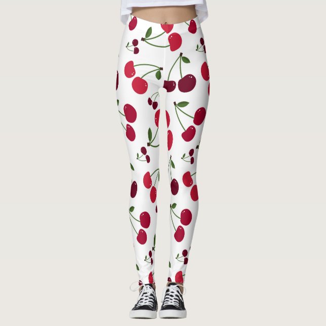 Cute cherry pattern Leggings (Front)