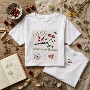 Cute Cherry Pattern Mint Green Cottagecore Tri-Blend Shirt