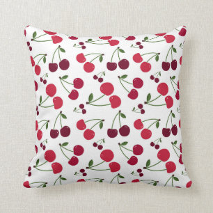 Cute cherry pattern Throw Pillow