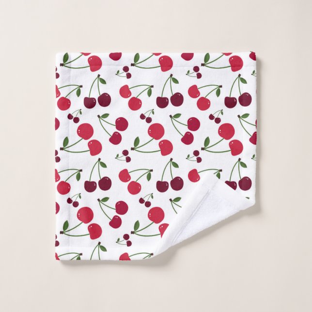 Cute cherry pattern wash cloth (Wash Cloth)