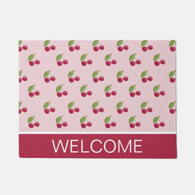 Cute Cherry Pattern Welcome Doormat (Front)