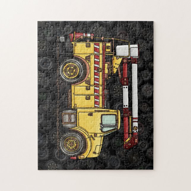 Cute Cherry Picker Truck Jigsaw Puzzle (Vertical)