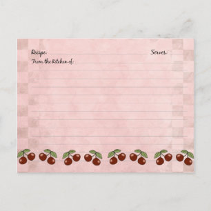 Cute Cherry Recipe Cards