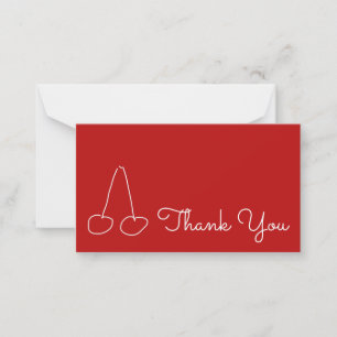 Cute cherry simple minimalist card