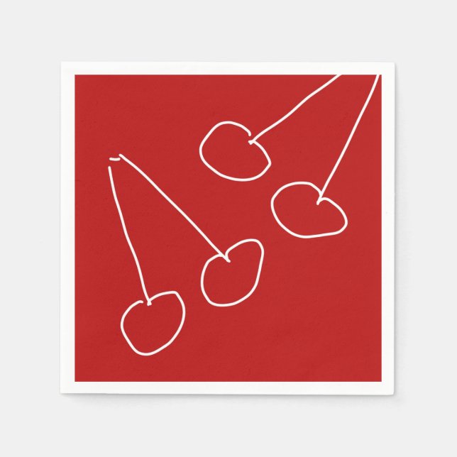 Cute cherry simple minimalist napkin (Front)