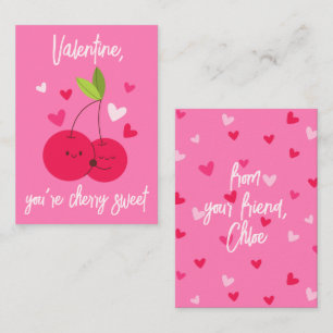 Cute Cherry Sweet Berry Love Hearts Valentines Card