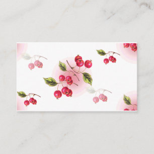 Cute Cherry Themed Business Card