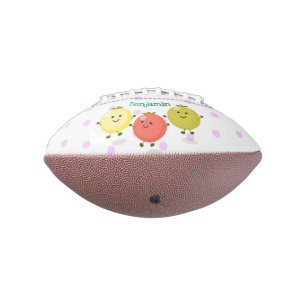 Cute cherry tomatoes cartoon illustration american football