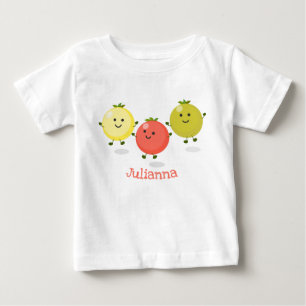 Cute cherry tomatoes cartoon illustration baby T-Shirt